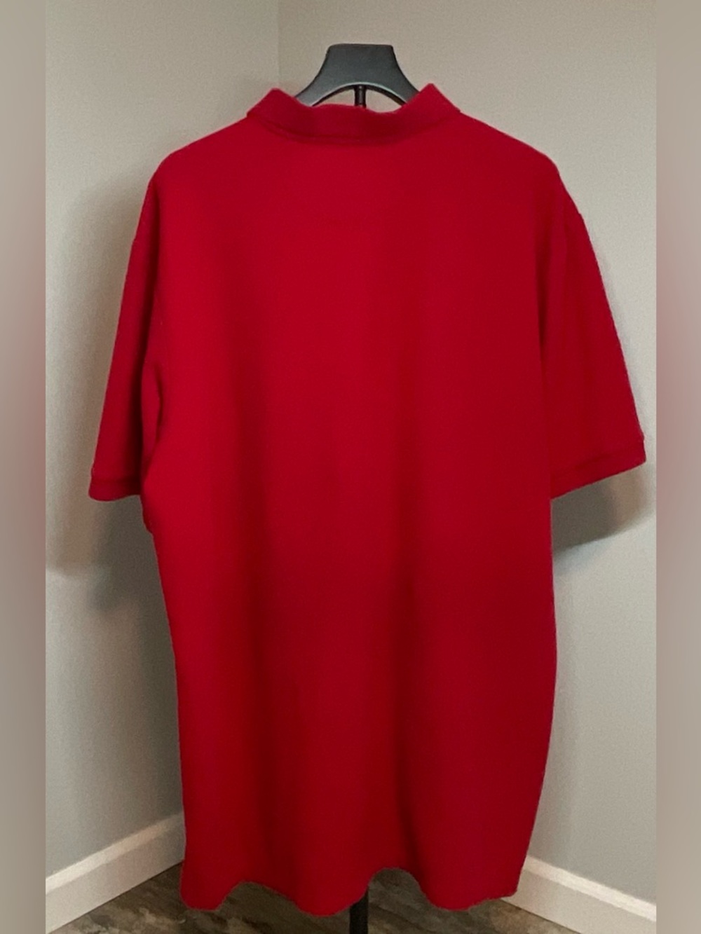 Chaps - Red Polo Shirt with Small Chest Emblem - Picture 2 of 3